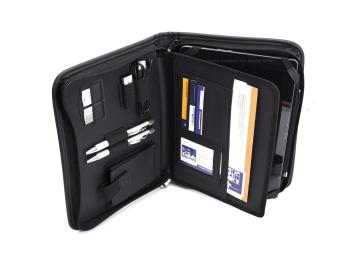 Tablet-Organizer A5 Tasche Hülle Mappe mit herausnehmbarem Tablet Halter schwarz